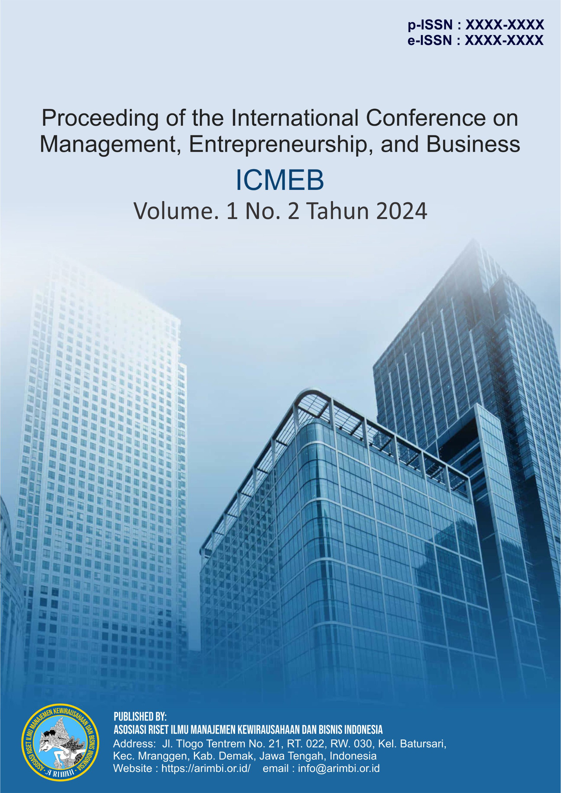 					View Vol. 1 No. 2 (2024): Proceeding of the International Conference on Management, Entrepreneurship, and Business
				